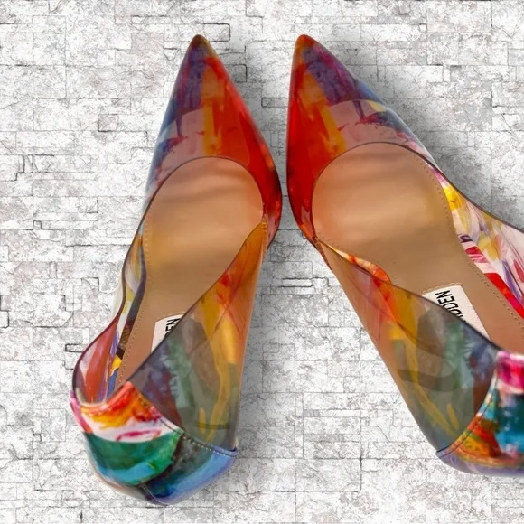 Steve Madden Vala Colorful Pointed Toe Pump Size 8 Rainbow - Picture 6 of 16